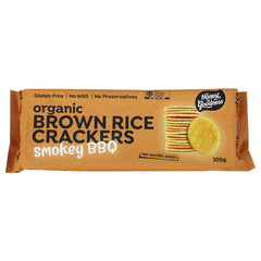 Organic Brown Rice Smokey BBQ 100g Crackers