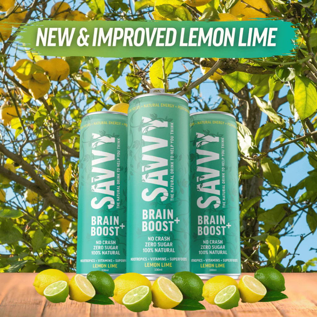 Brain Boost Lemon Lime 330ml x 12 Packs Gluten Free Drink