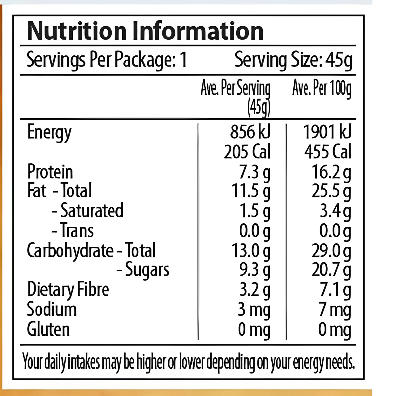 Roasted Nut & Cranberry 45g Gluten Free Nut Bar