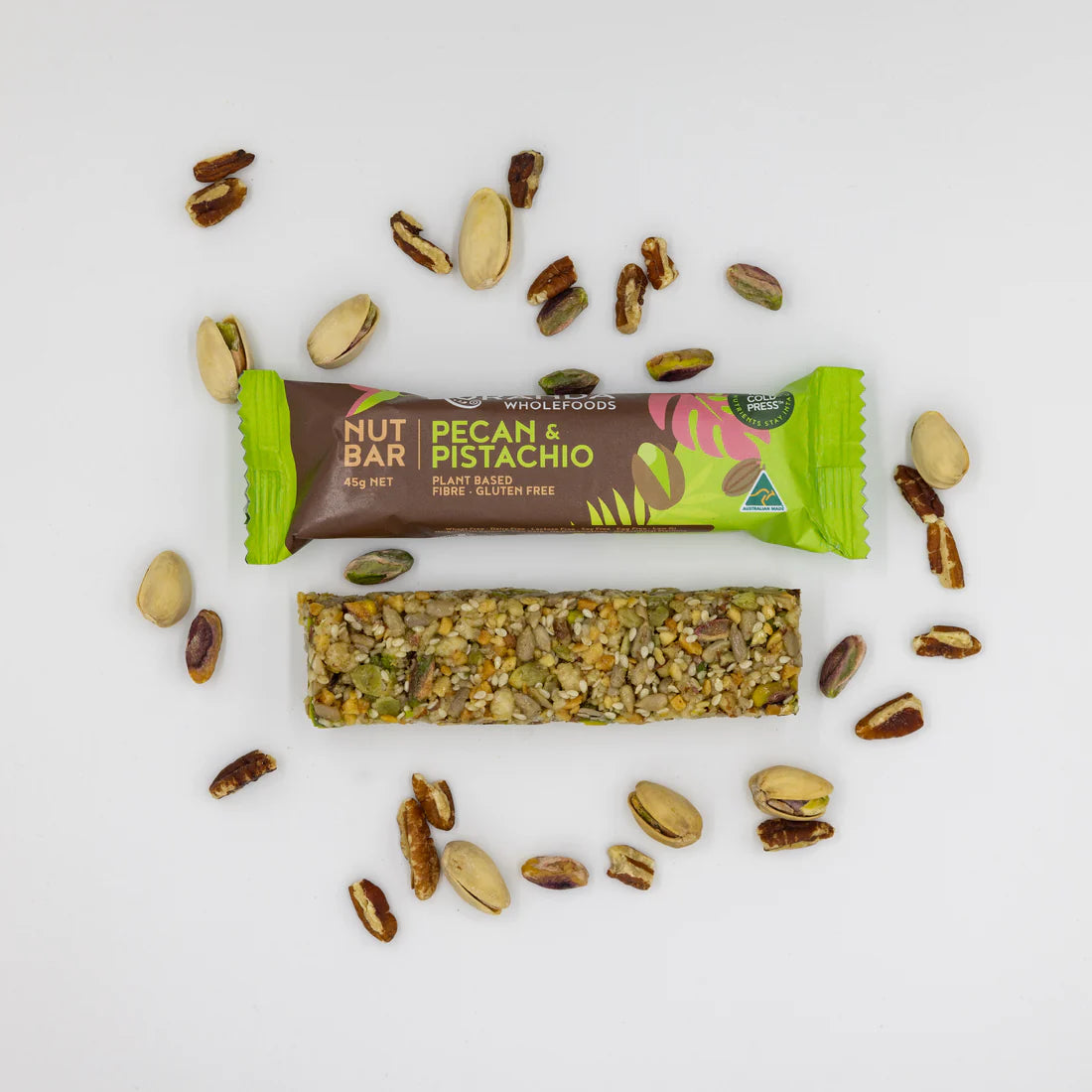 Pecan & Pistachio 45g Gluten Free Nut Bar