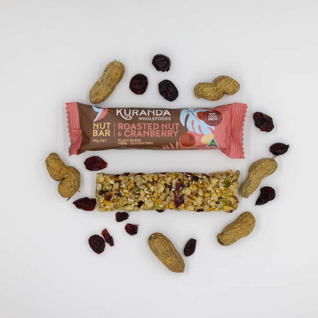 Roasted Nut & Cranberry 45g Gluten Free Nut Bar