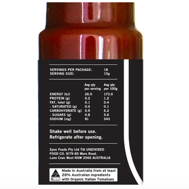 Good Sauce 270g Gluten Free Tomato Ketchup