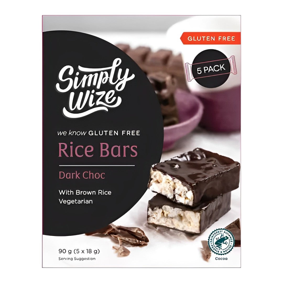 Rice Bars in Dark Choc 90g Gluten Free Bar