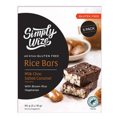 Salted Caramel in Milk Choc 90g Gluten Free Rice Bars