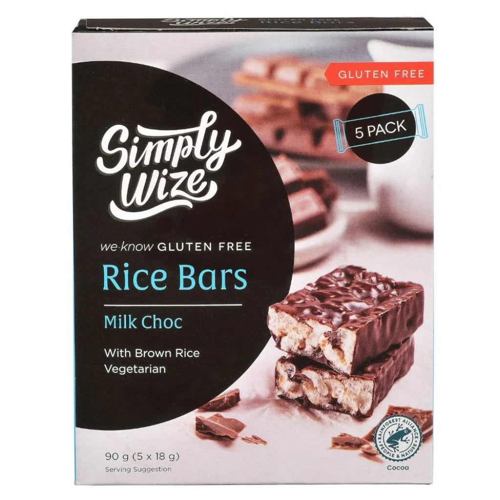 Rice Bars in Milk Choc 90g Gluten Free Bar