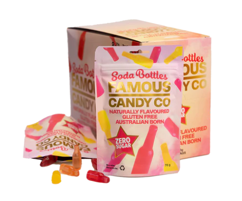 Soda Bottles Sugar Free 70g Gluten Free Lollies